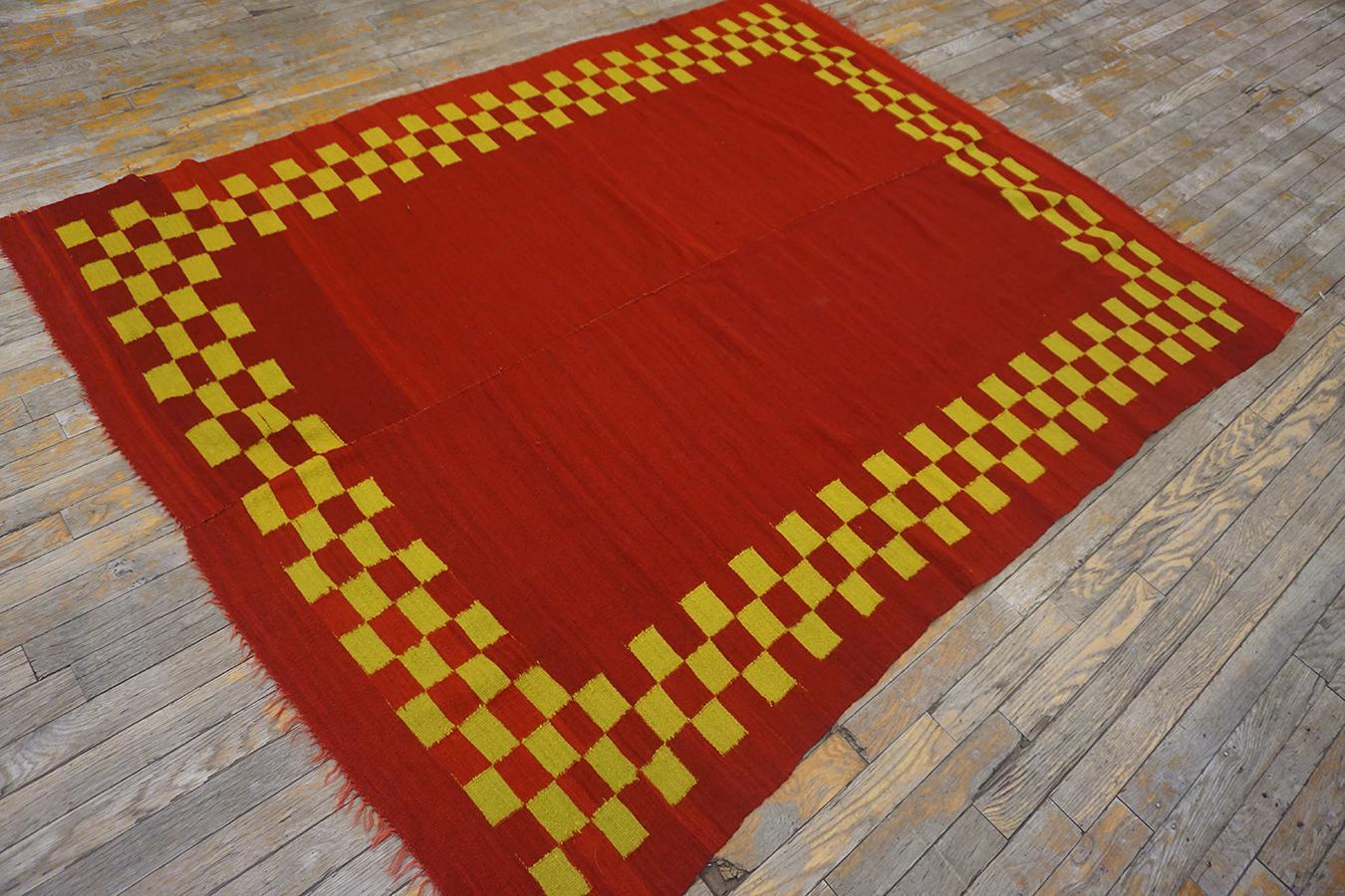 Mexican Early 20th Century Lower Rio Grande Carpet ( 5' x 6'3