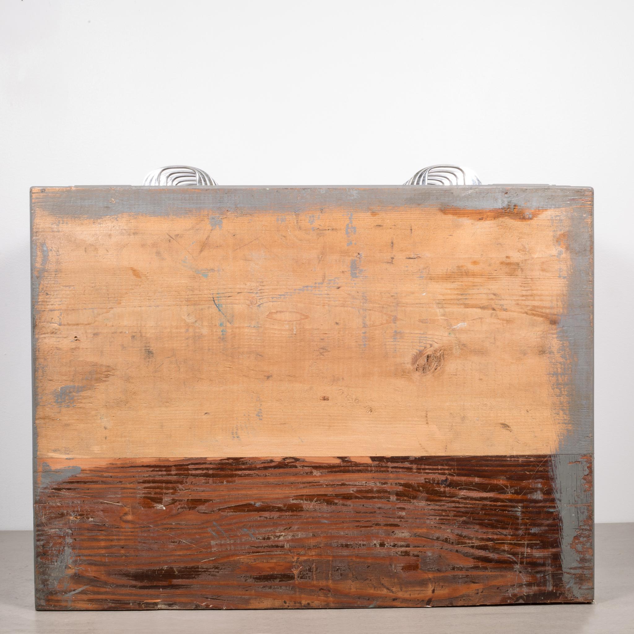 Métal Cabinet de machiniste à 12 tiroirs en bois du début du 20e siècle, vers 1930