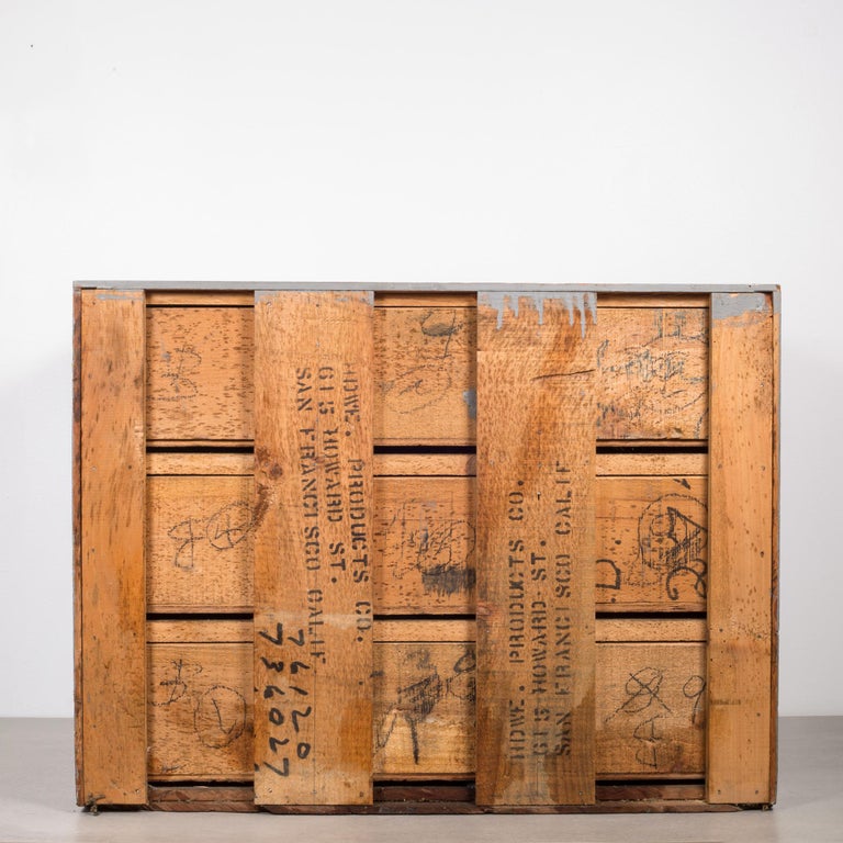 Early 20th Century Machinist's 9Drawer Wooden circa 1930 For