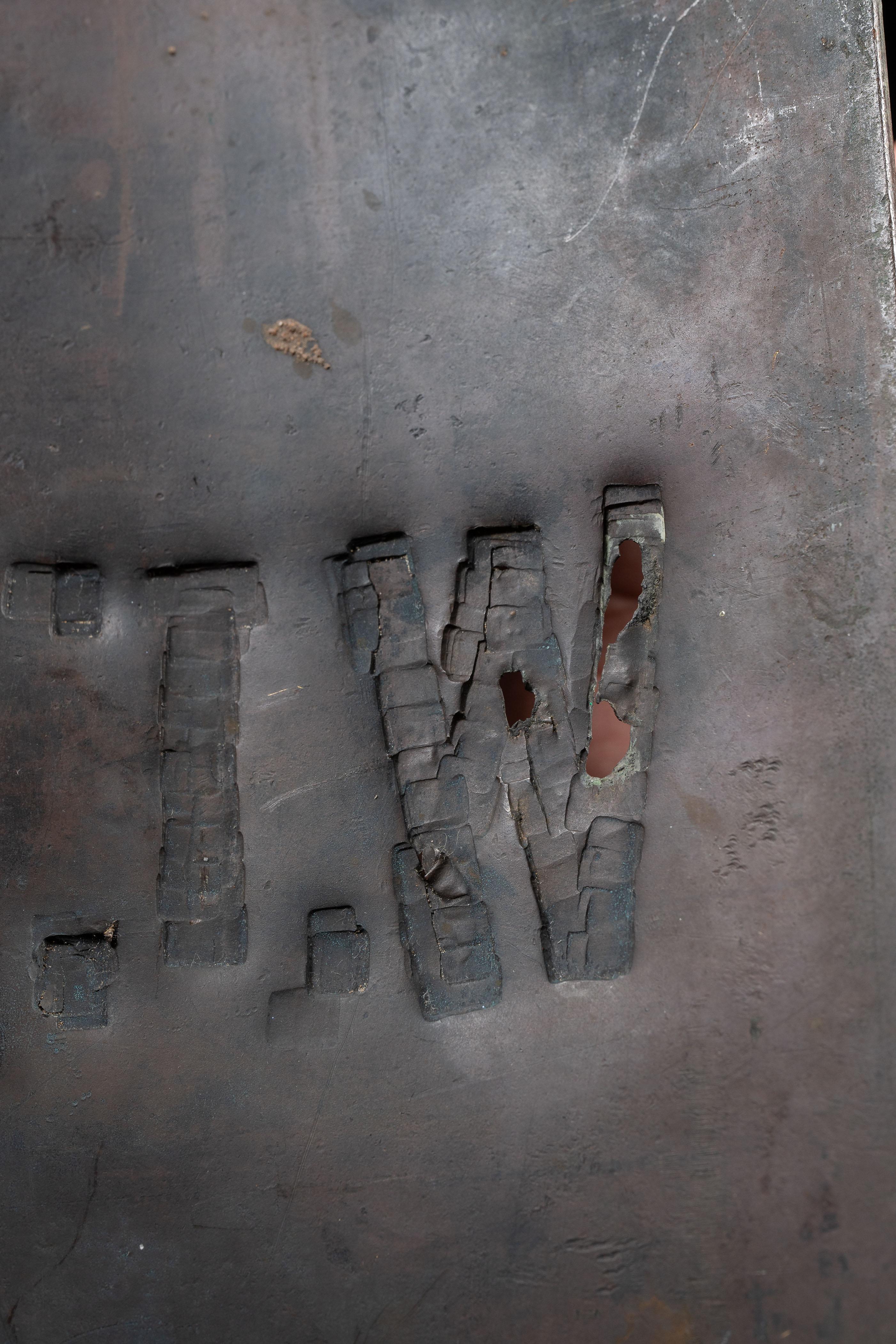 Early 20th Century Mackintosh Solicitors Rounded Bronze Sign For Sale 5