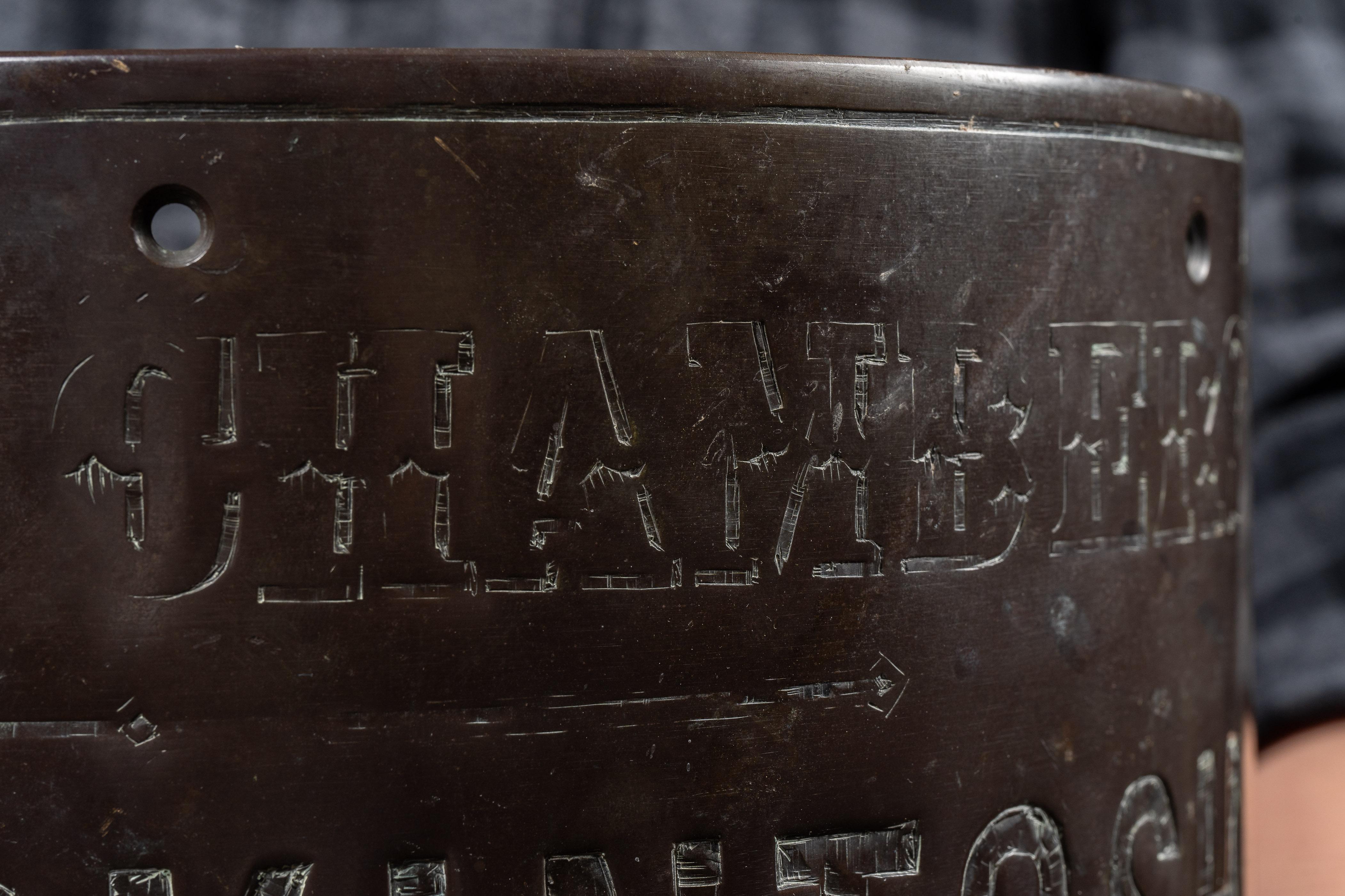 Early 20th Century Mackintosh Solicitors Rounded Bronze Sign For Sale 1