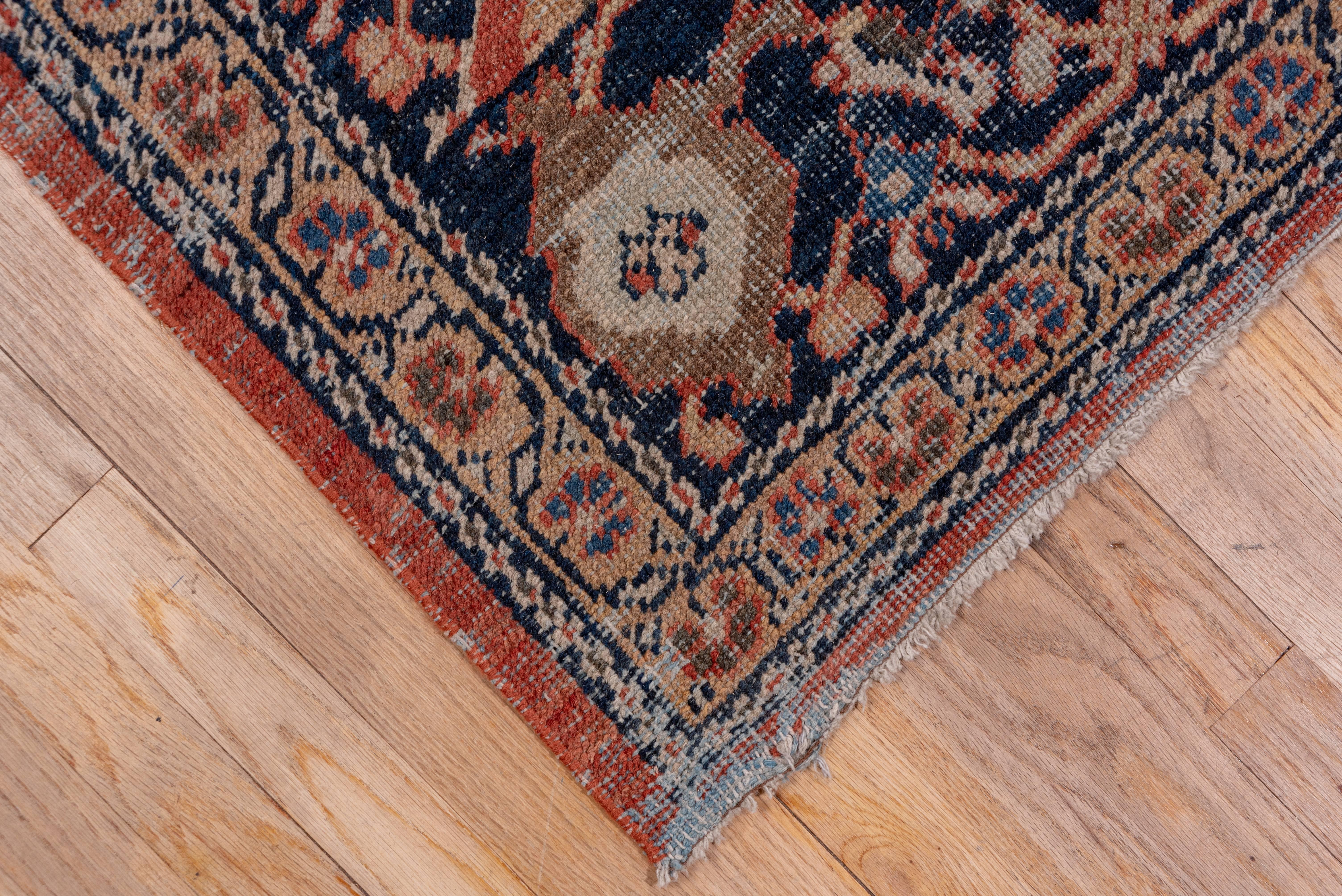 Hand-Knotted Antique Red Persian Mahal Carpet