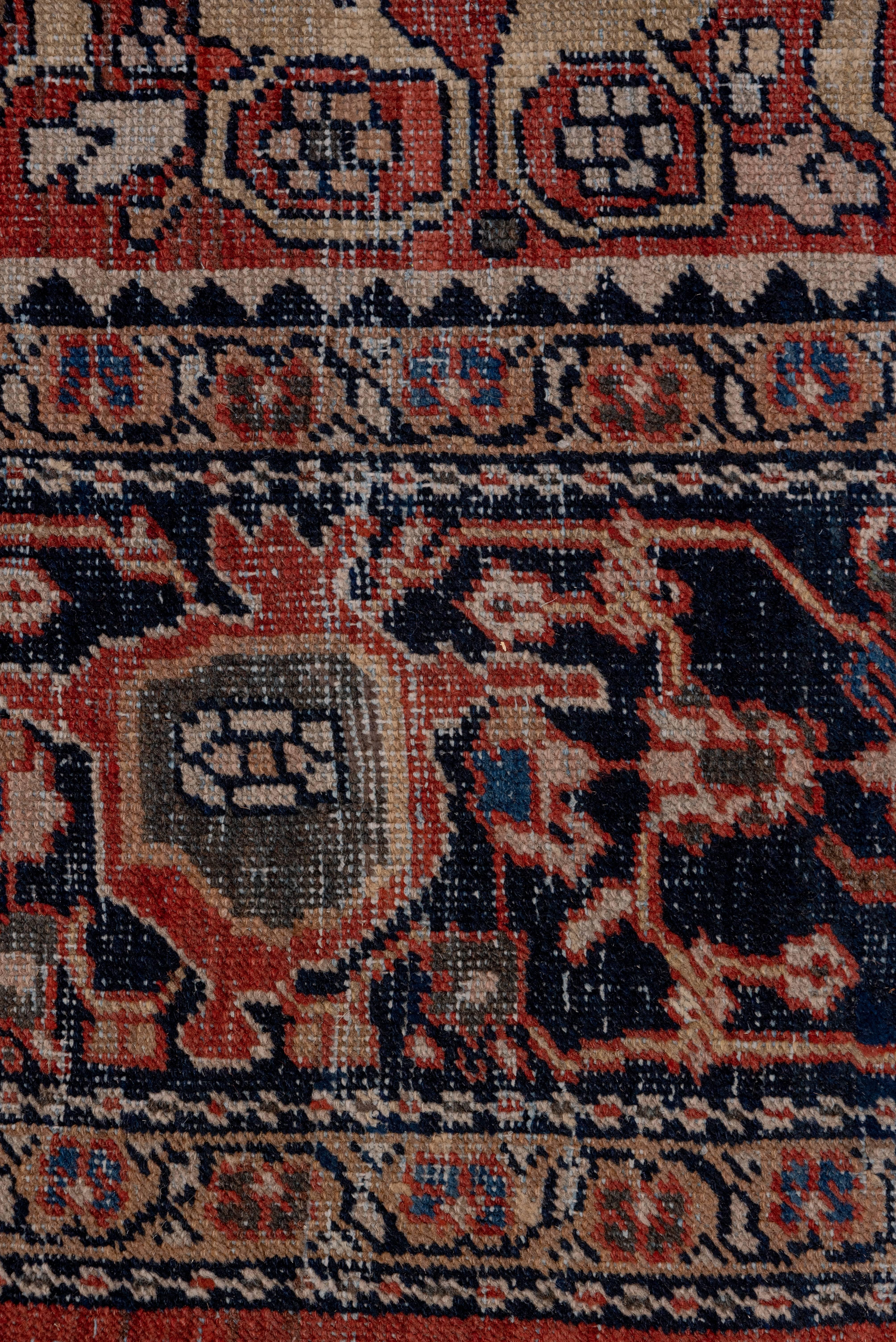 Wool Antique Red Persian Mahal Carpet