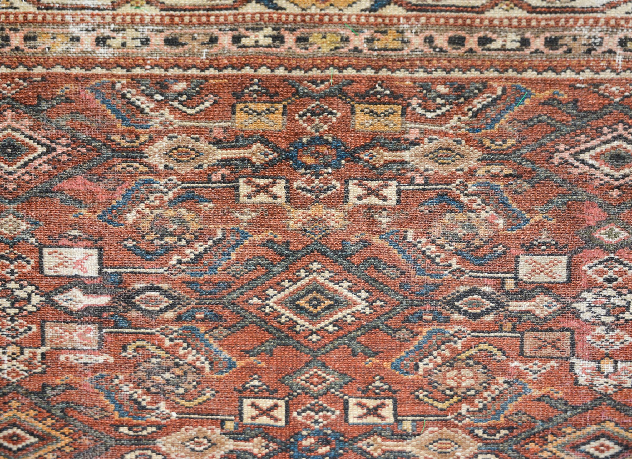 Wool Early 20th Century Mahal Rug For Sale