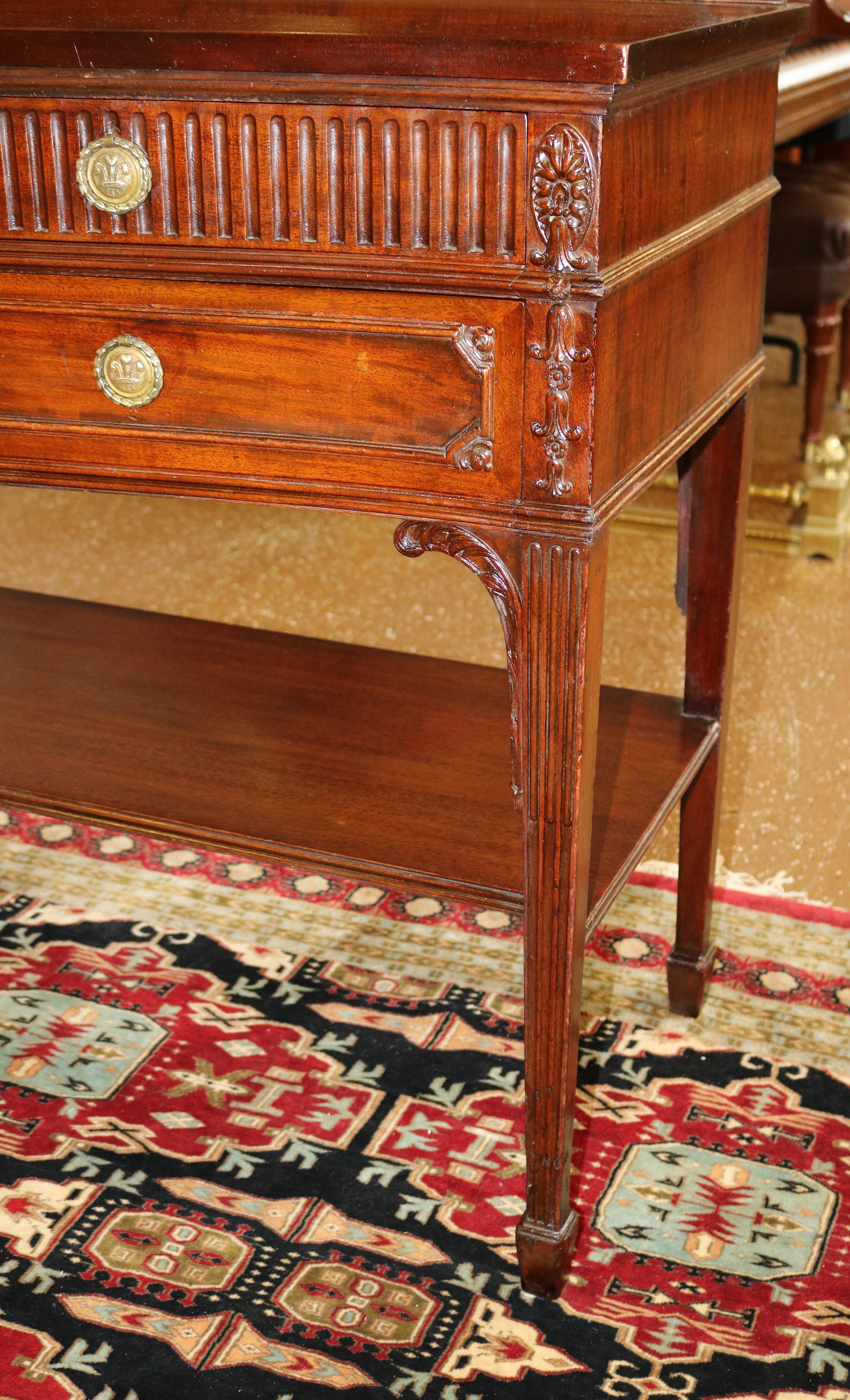 Early 20th Century Mahogany Adams Style Sideboard Server Buffet Made In Boston  For Sale 3