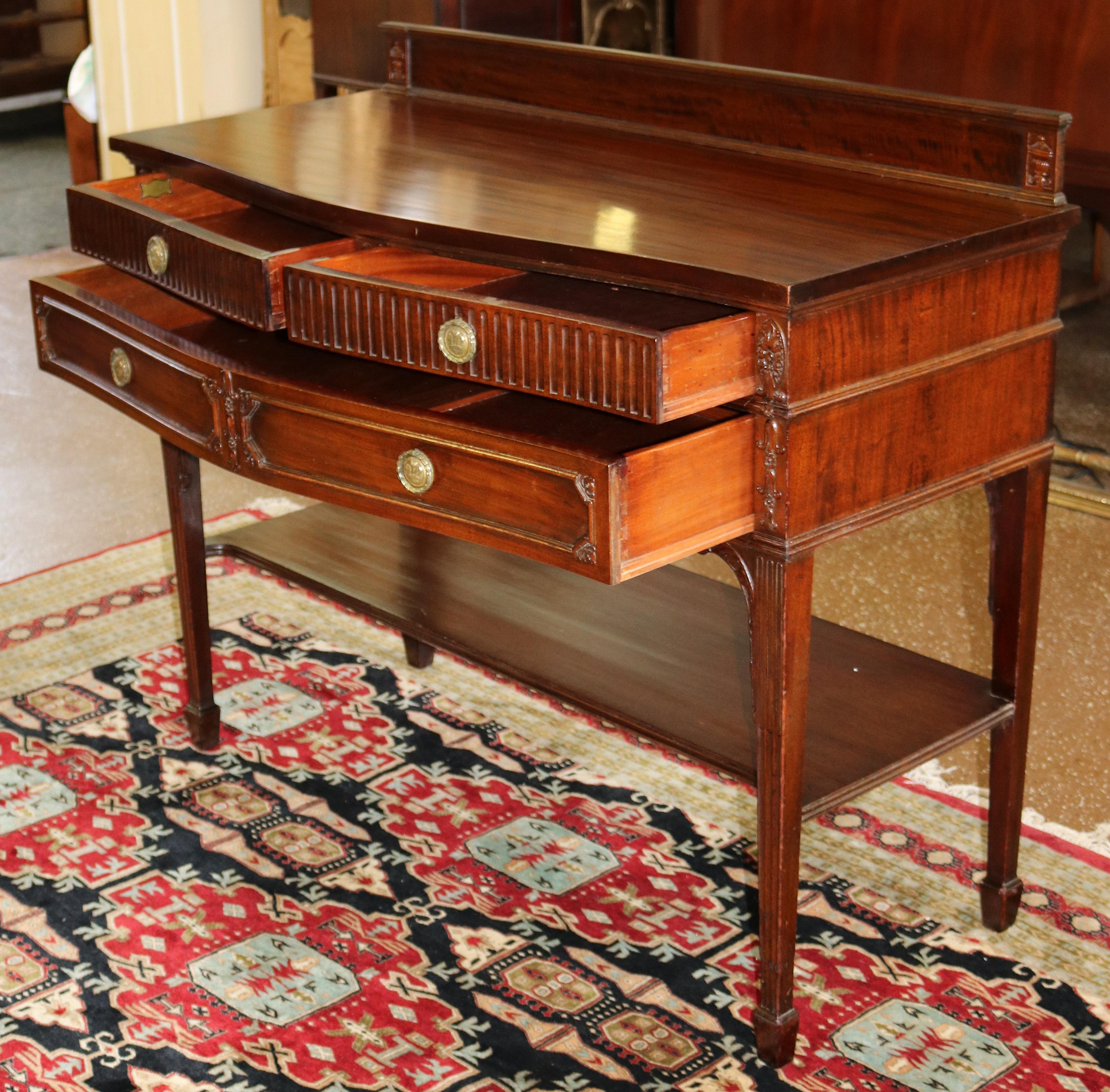 Early 20th Century Mahogany Adams Style Sideboard Server Buffet Made In Boston  For Sale 13