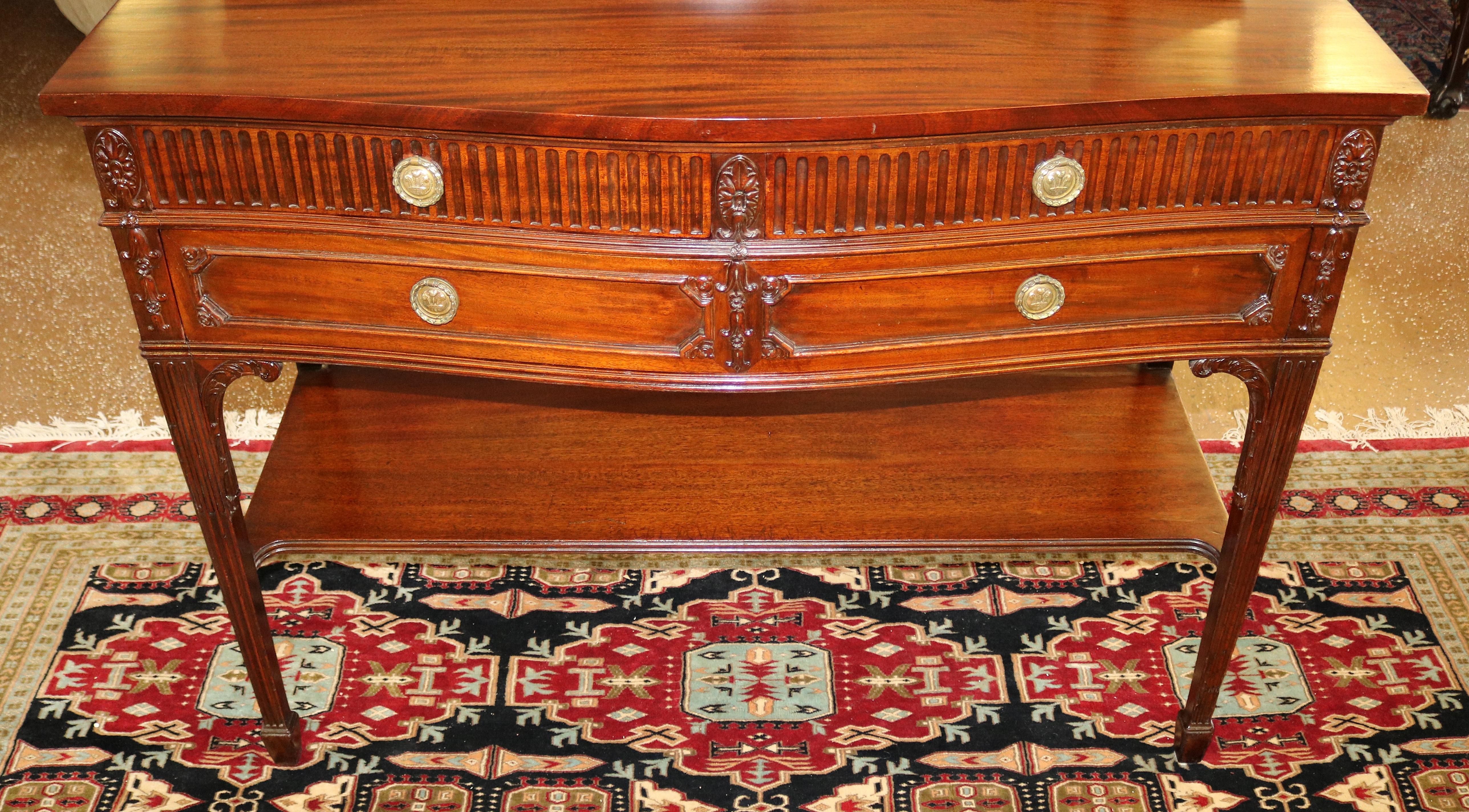 Early 20th Century Mahogany Adams Style Sideboard Server Buffet Made In Boston  For Sale 2