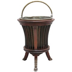 Early 20th Century Mahogany and Brass Jardinière
