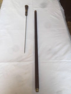 Early 20th Century, Mahogany and Horn Dagger Cane