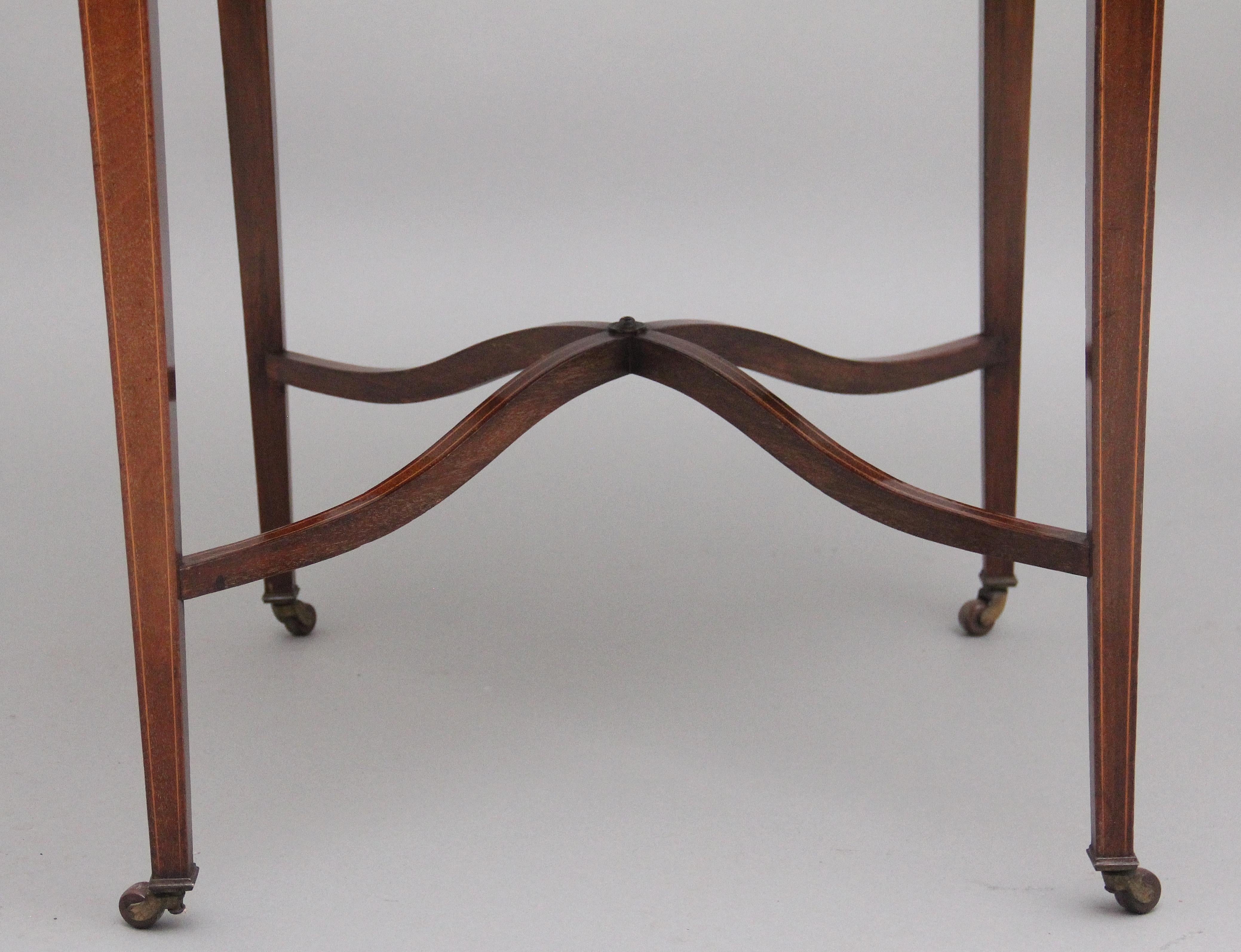 Early 20th Century mahogany and inlaid card table For Sale 7