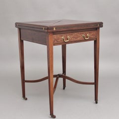 Early 20th Century mahogany and inlaid card table