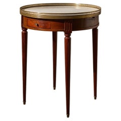Early 20th century Mahogany and white marble Gueridon table