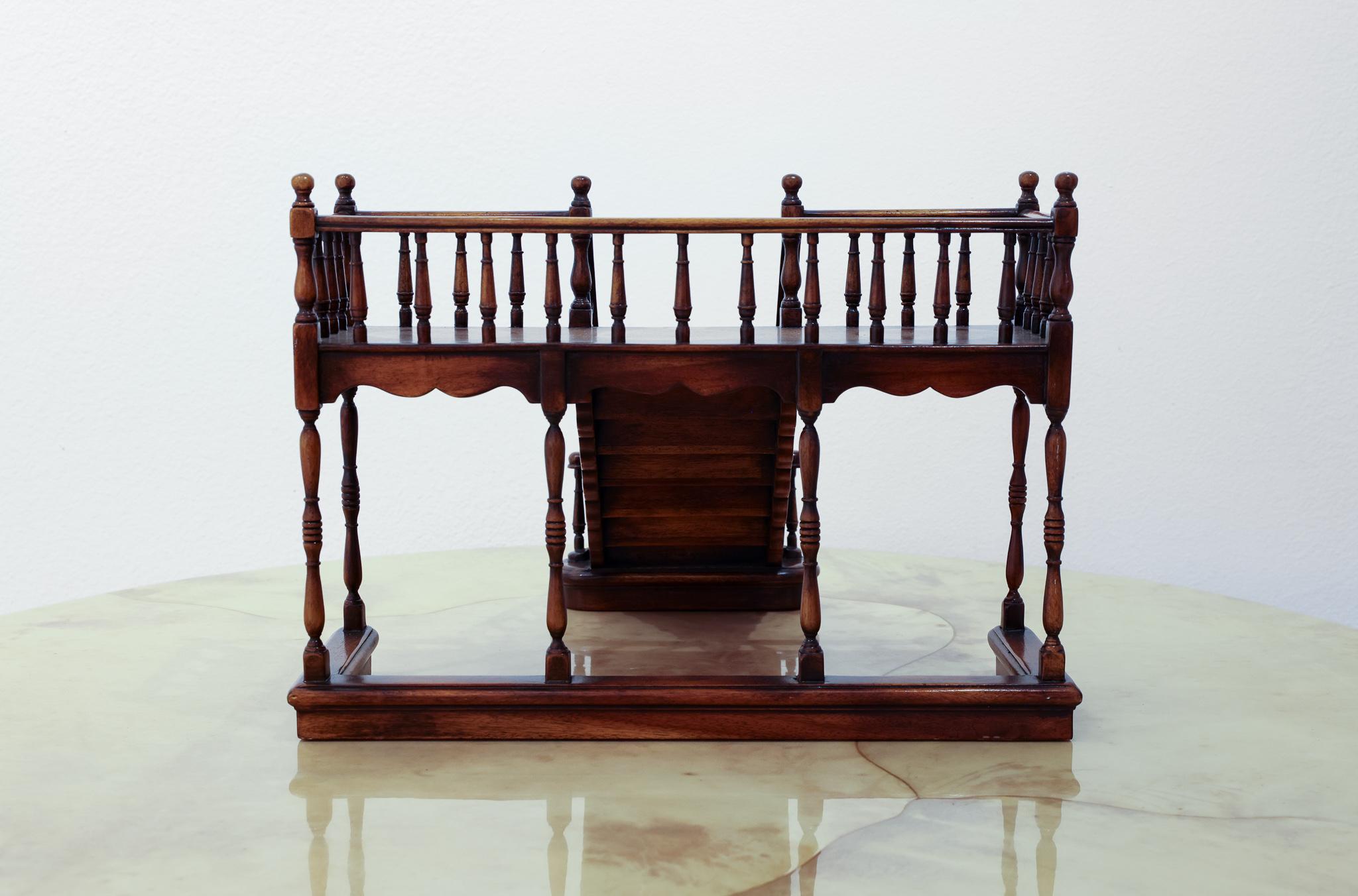 Early 20th Century Walnut Architectural French Staircase Model 7