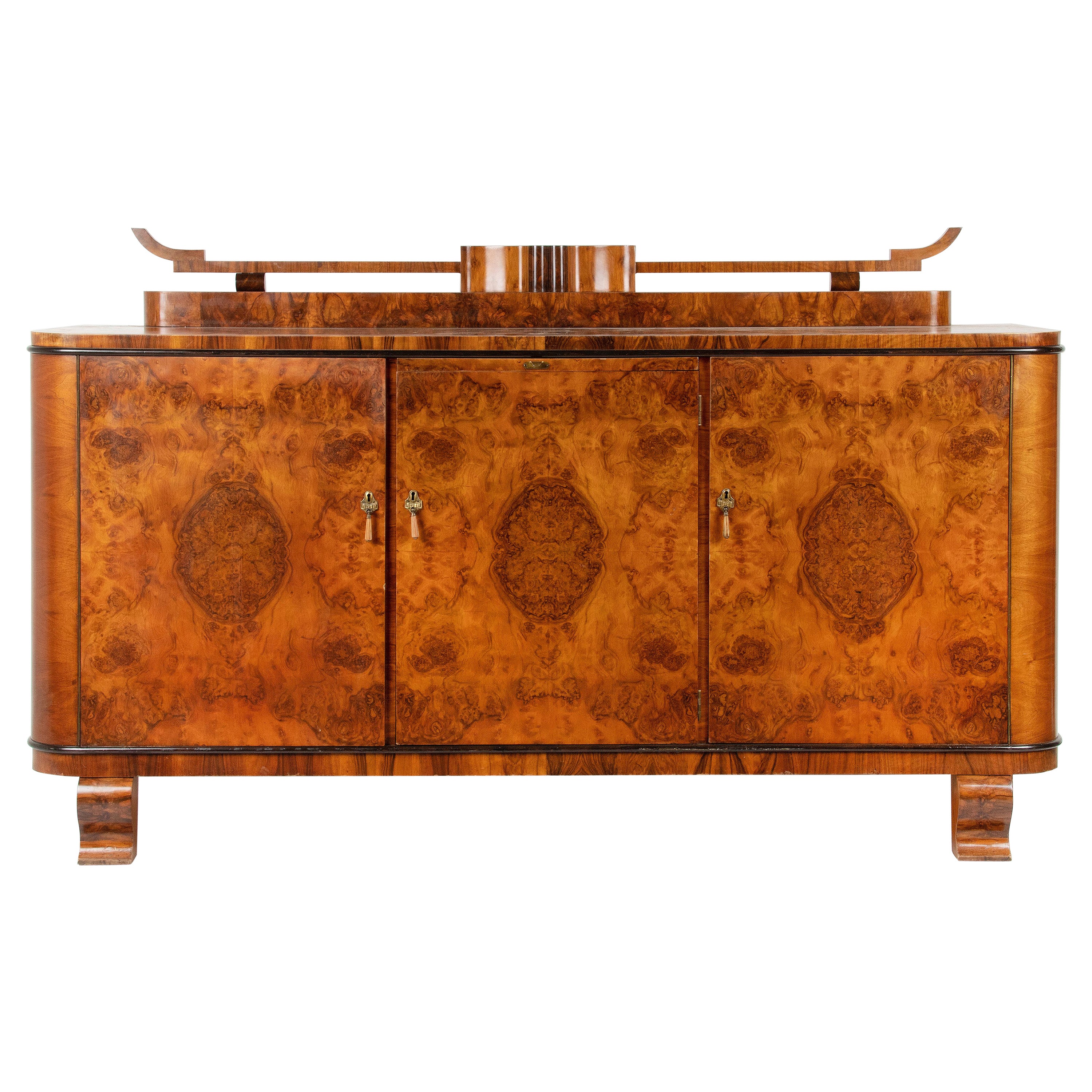 Early 20th Century Mahogany Art Deco Sideboard / Dressoir