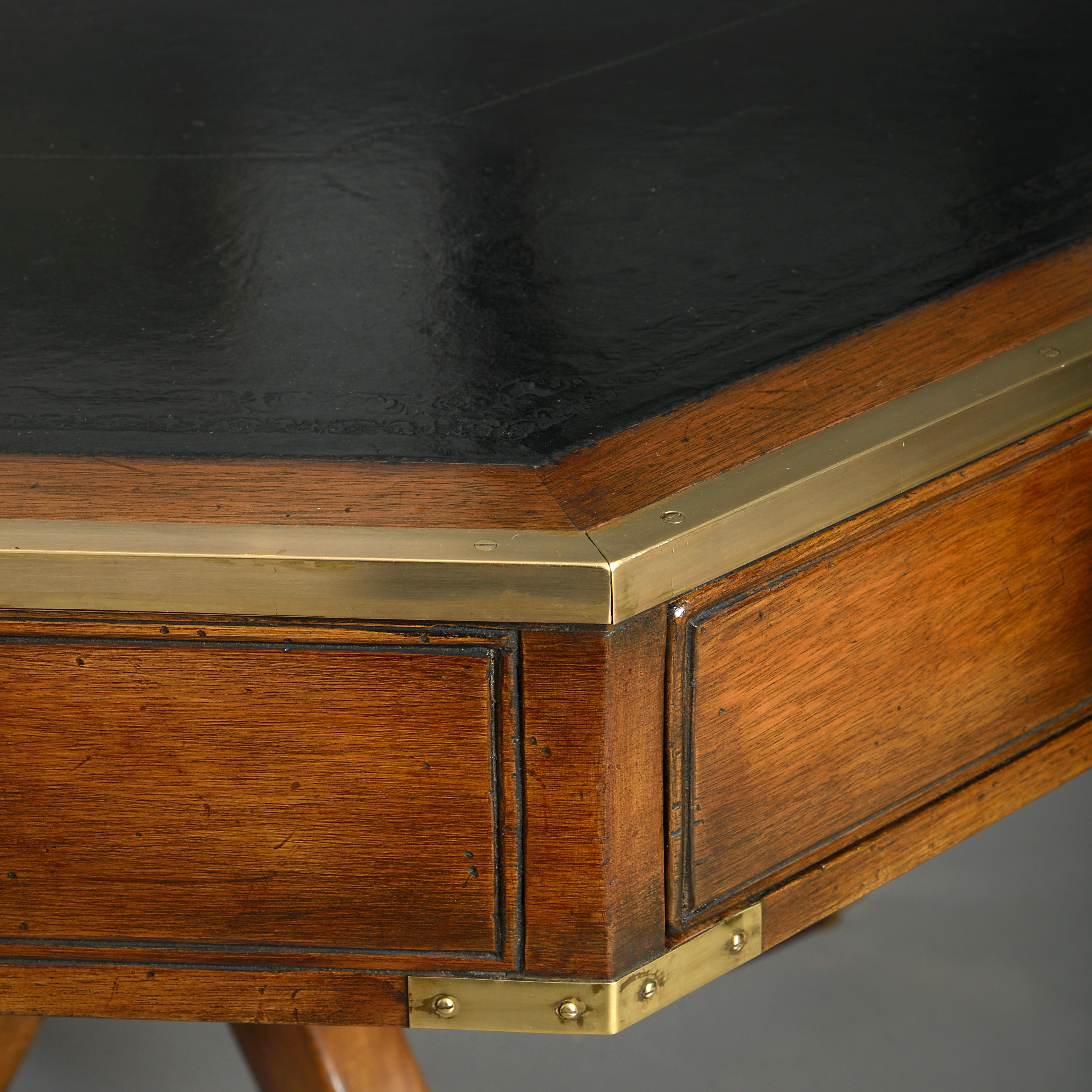 Early 20th Century Mahogany Campaign Drum Table In Good Condition In London, GB