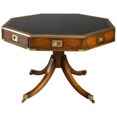 Early 20th Century Mahogany Campaign Drum Table
