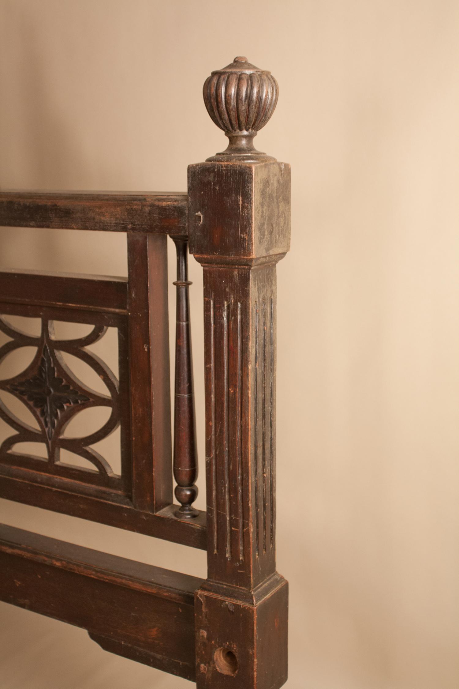Early 20th Century Mahogany Canopy or Tester Bed from British India 8