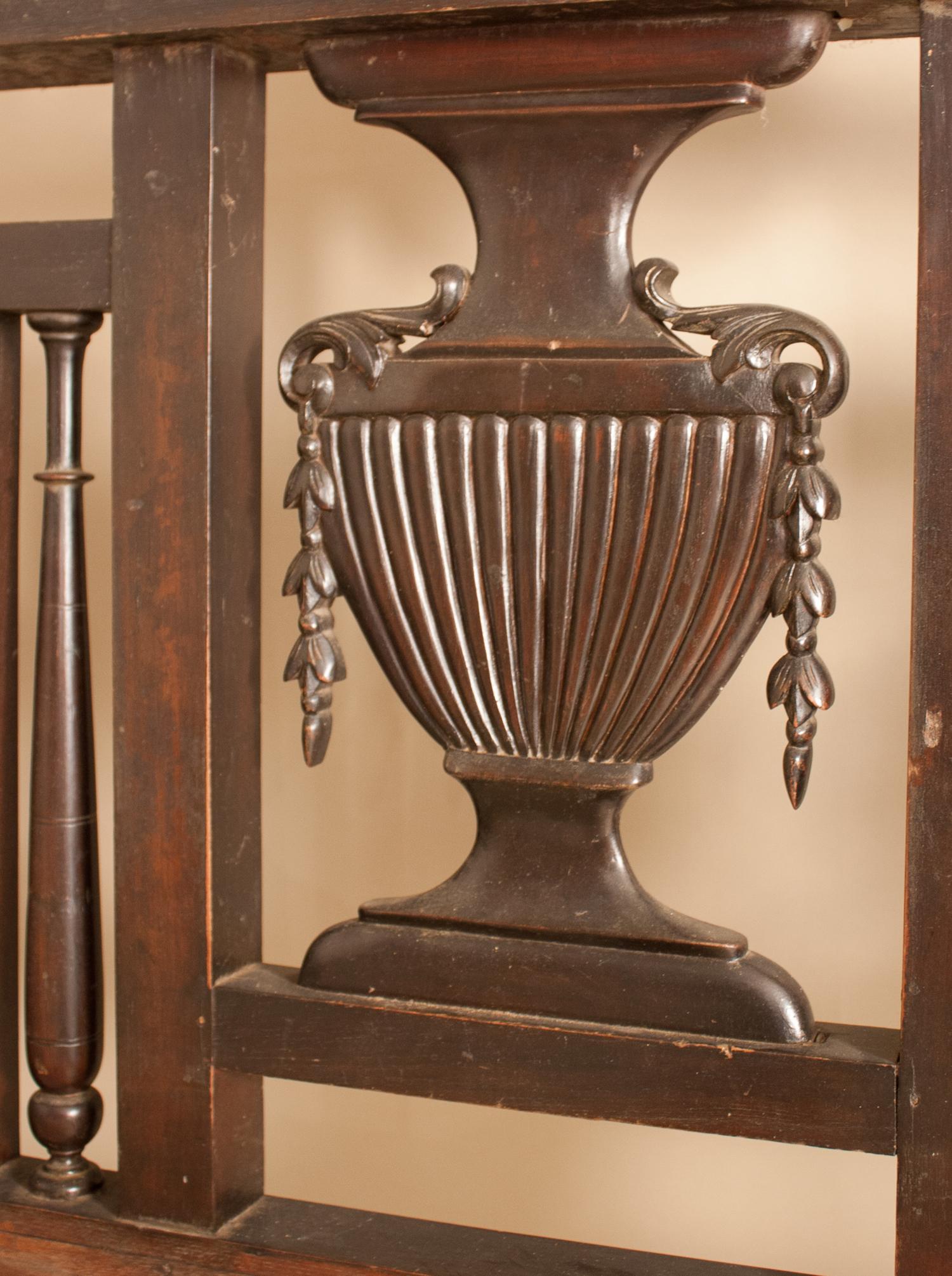 Carved Early 20th Century Mahogany Canopy or Tester Bed from British India