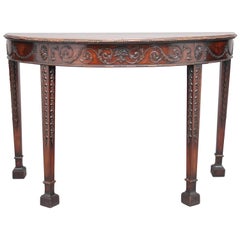 Early 20th Century Mahogany Carved Console Table