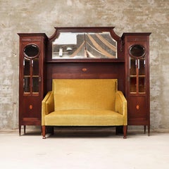Early 20th Century Mahogany Cozy Corner by Max Coini, Amsterdam