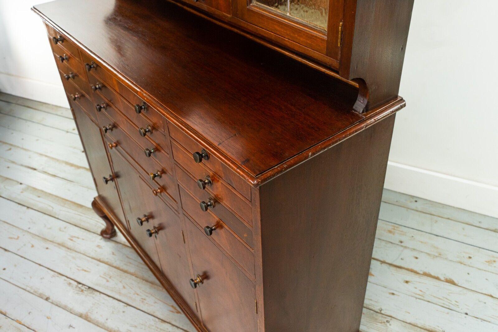 antique wood dental cabinet