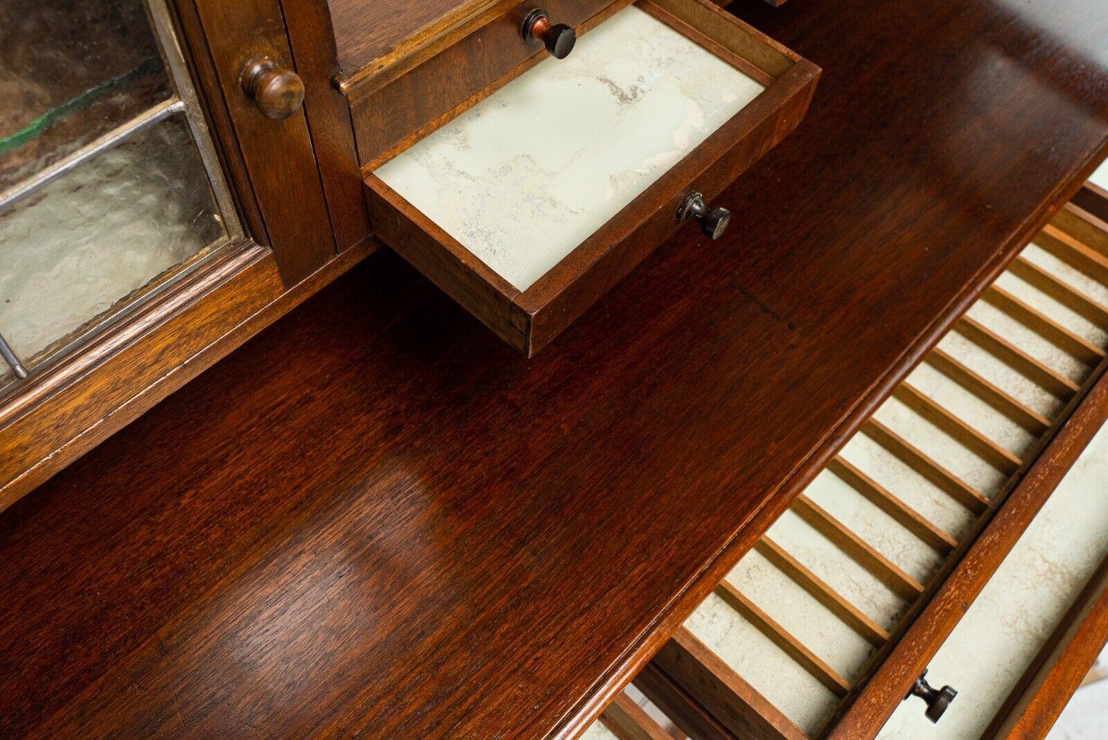 Early 20th Century Mahogany Decorative Dentist or Collectors Cabinet In Good Condition For Sale In STOKE ON TRENT, GB