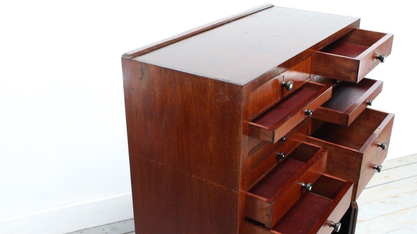 Early 20th Century Mahogany Dentist Multi Drawer Cabinet In Good Condition In STOKE ON TRENT, GB