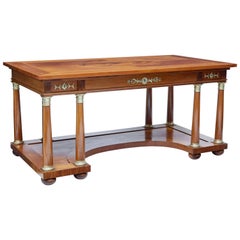 Early 20th century mahogany desk by C E Jonsson of Stockholm