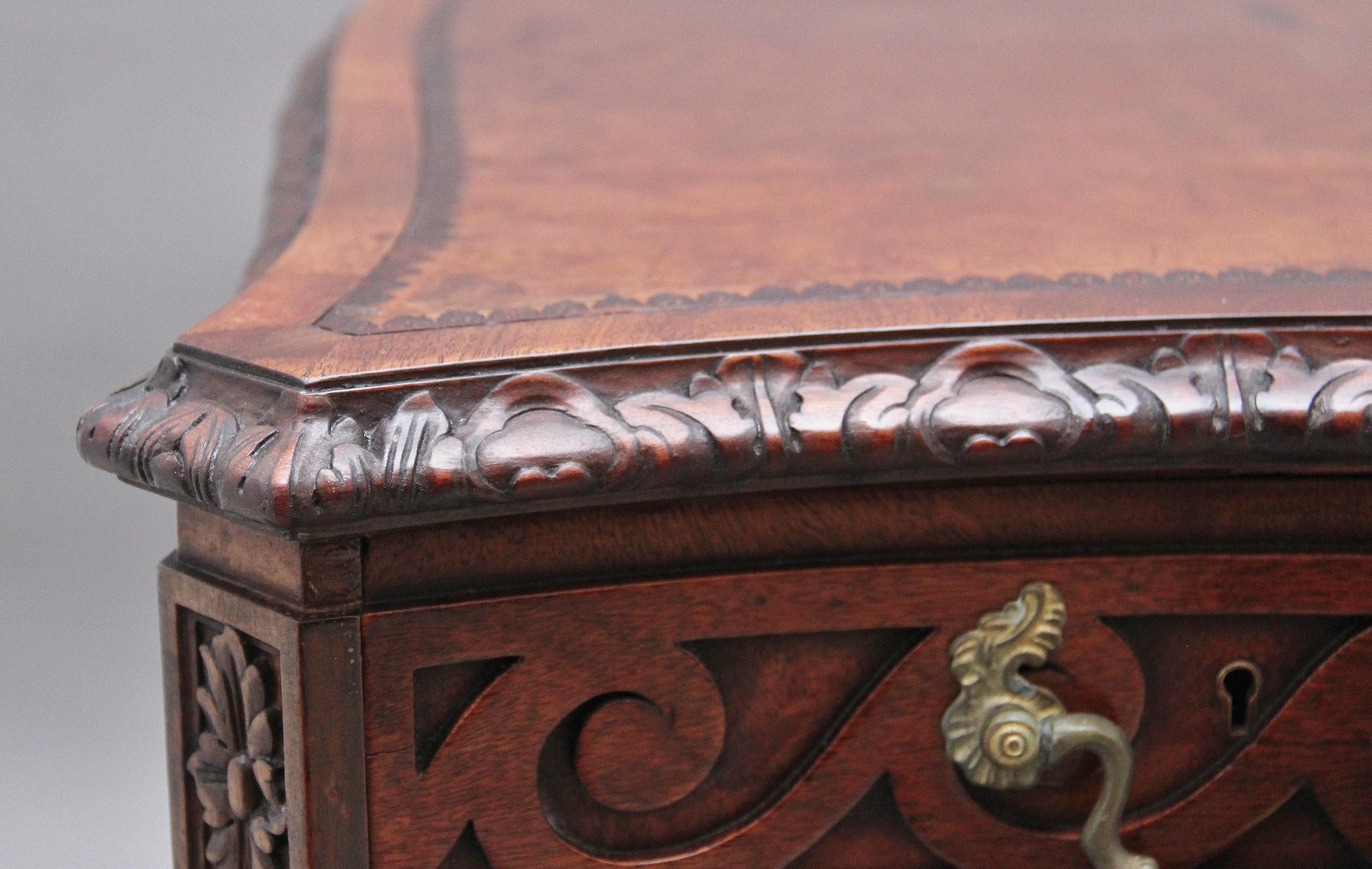 Early 20th Century Mahogany Desk in the Chippendale Style 11
