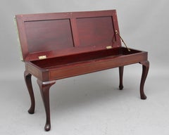 Early 20th Century Mahogany Duet Piano Stool