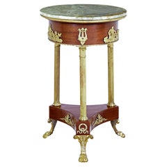 Early 20th century mahogany empire revival occasional table