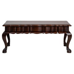 Early 20th Century Mahogany English Coffee Table In Original Patina