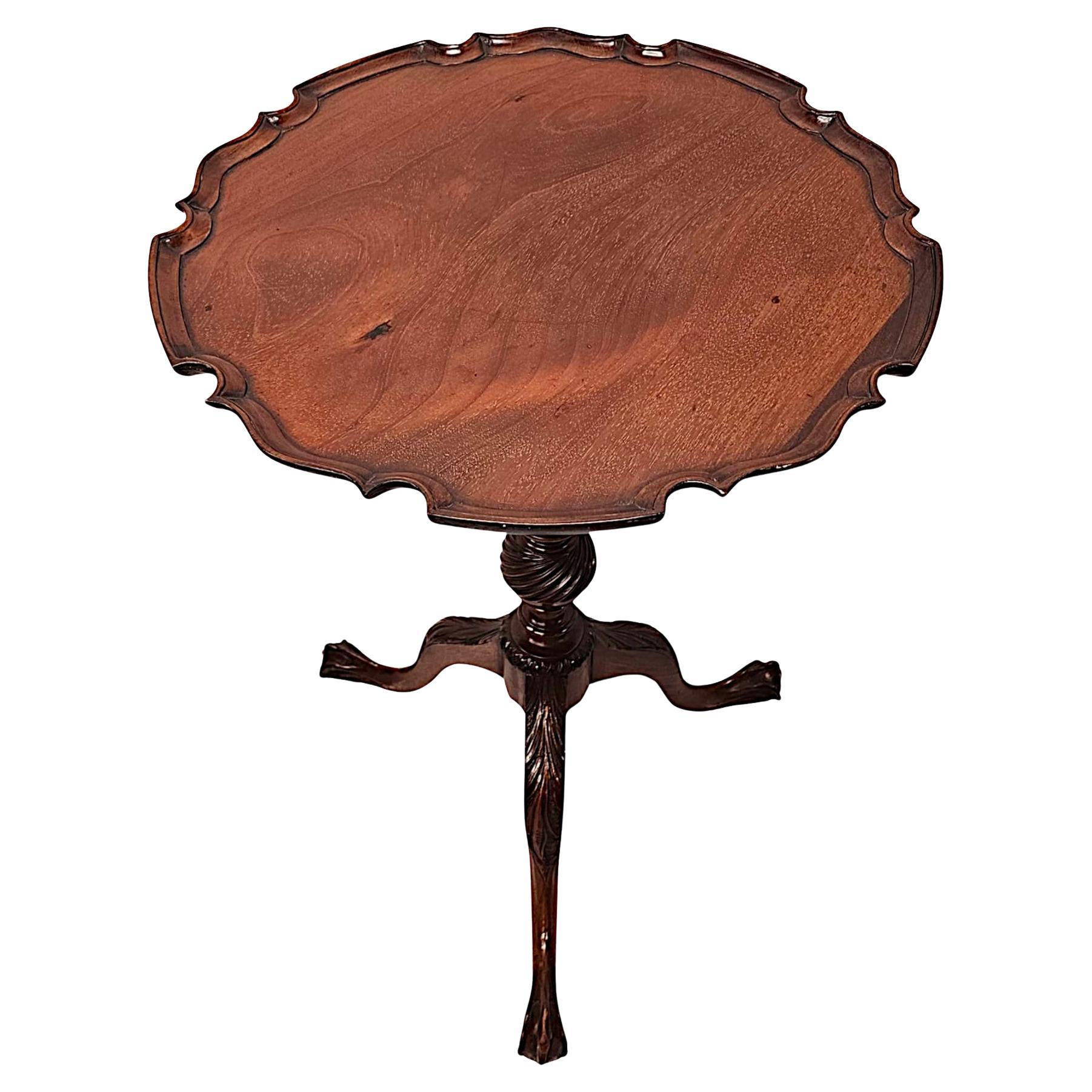 Early 20th Century Mahogany Georgian Style Flip Top Occasional or Wine Table