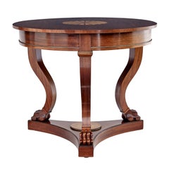 Early 20th Century Mahogany Inlaid Center Table