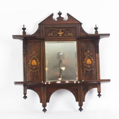 Early 20th Century Mahogany Inlaid Marquetry Mirror