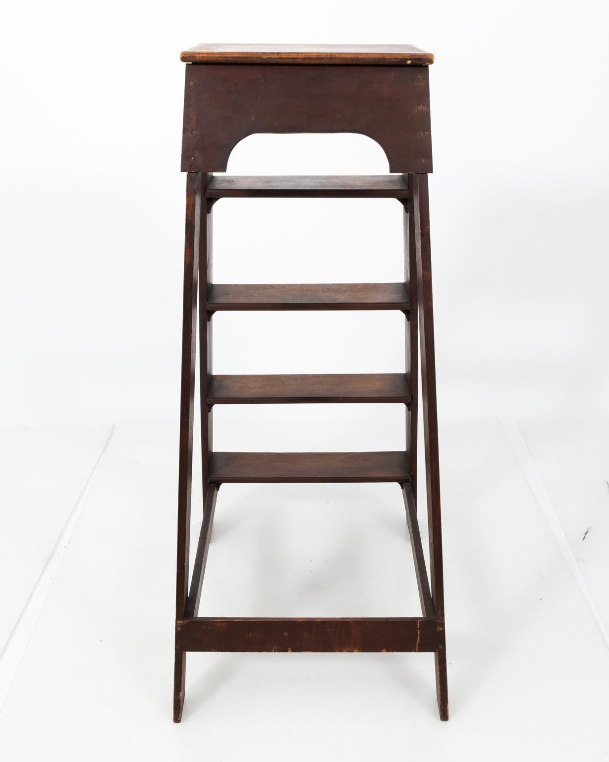 Early 20th Century Mahogany Ladder Steps For Sale 3