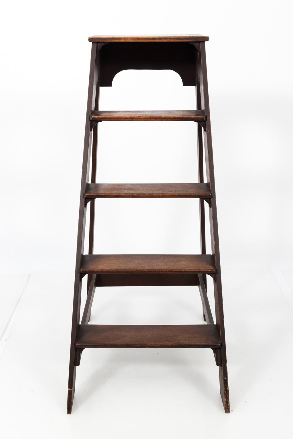 Early 20th Century Mahogany Ladder Steps For Sale 4