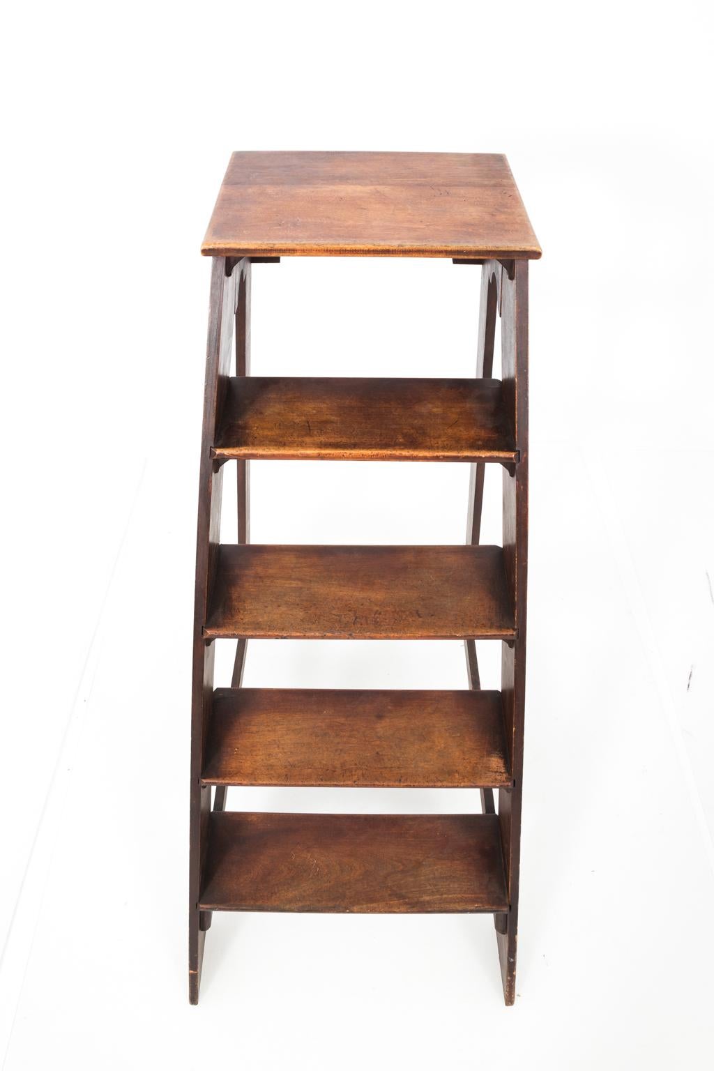 Early 20th Century Mahogany Ladder Steps For Sale 5