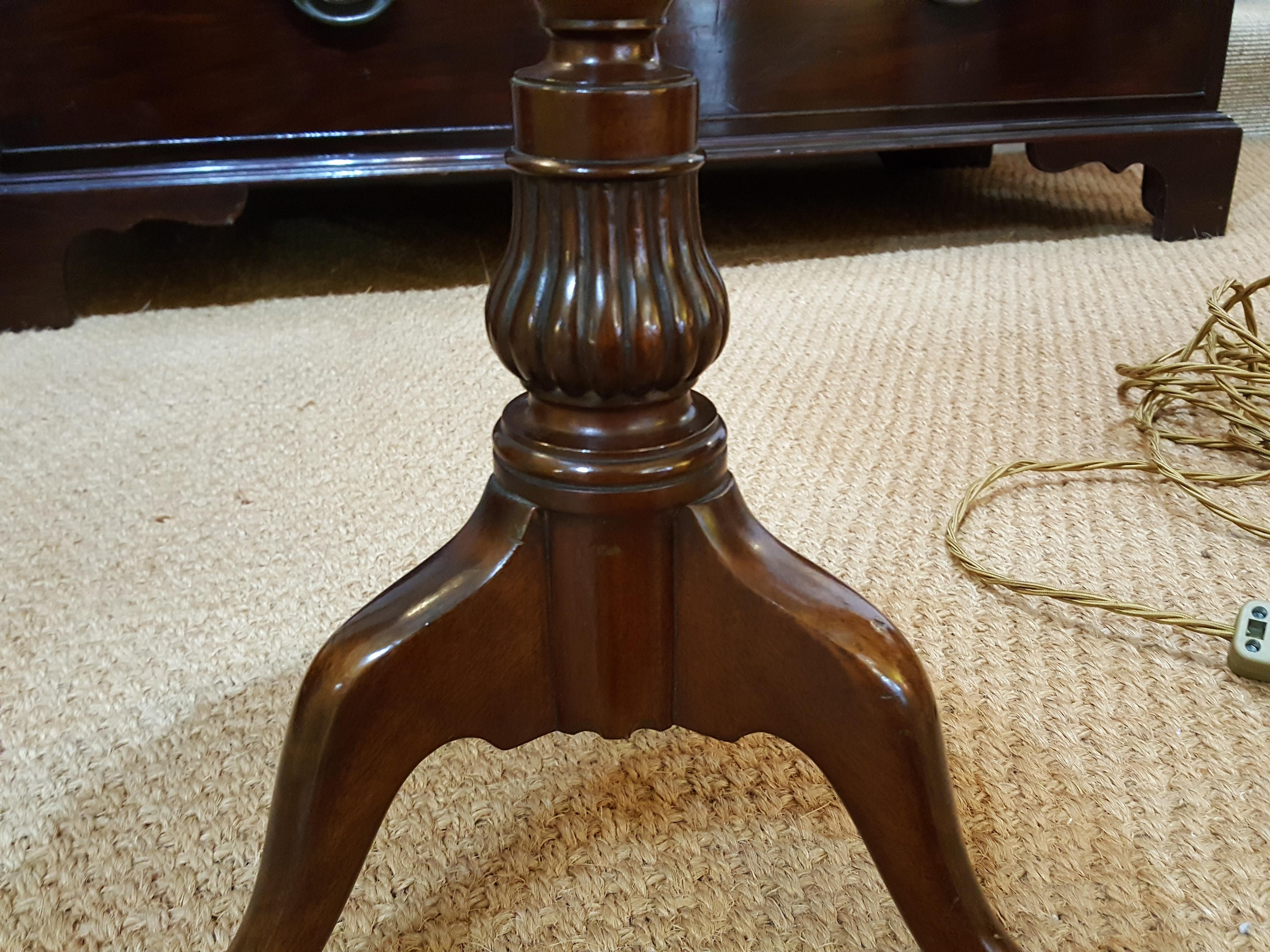 George III Early 20th Century Mahogany Lamp Table