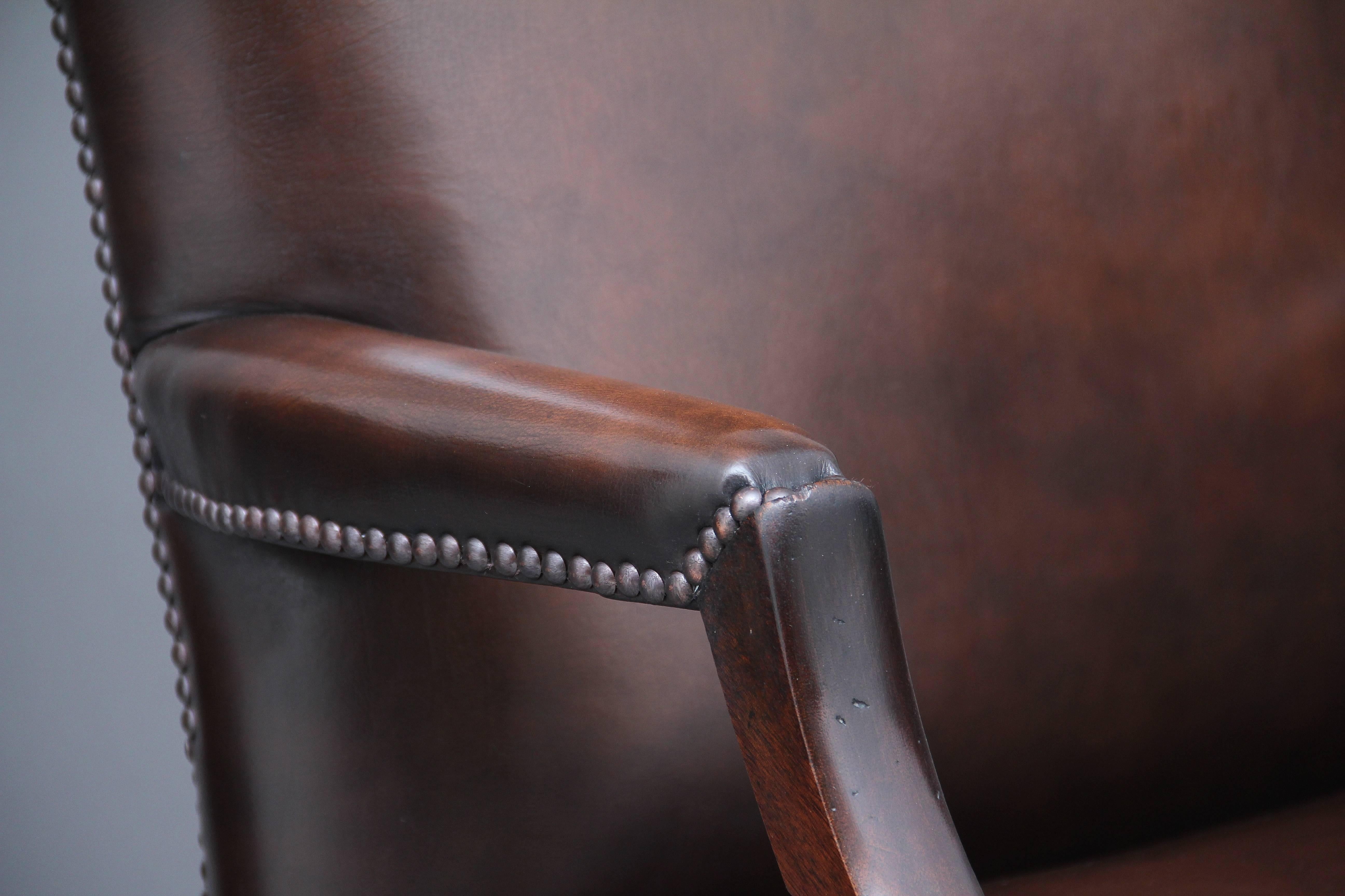 Early 20th Century Mahogany Library Chair 5