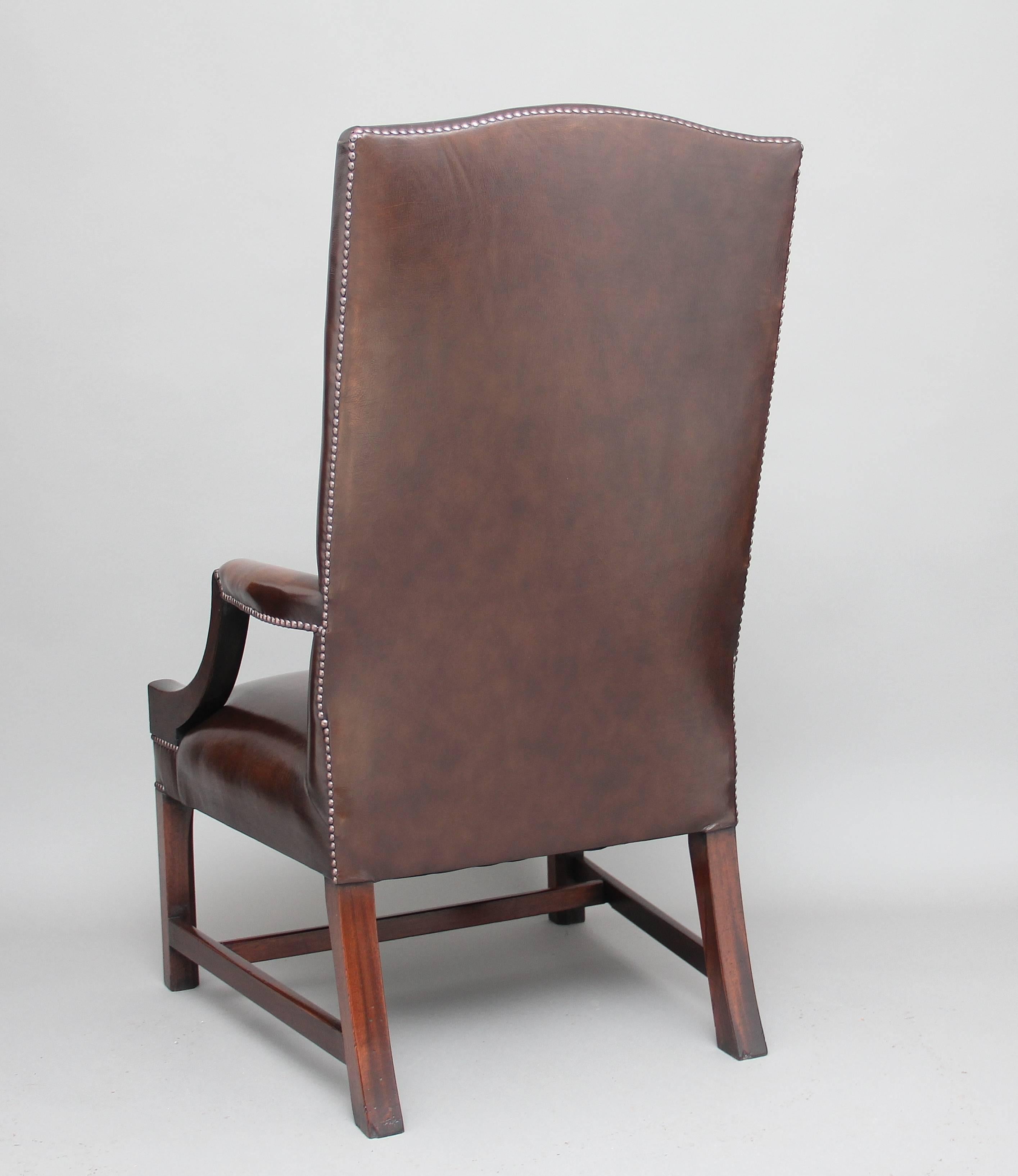 Mid-20th Century Early 20th Century Mahogany Library Chair