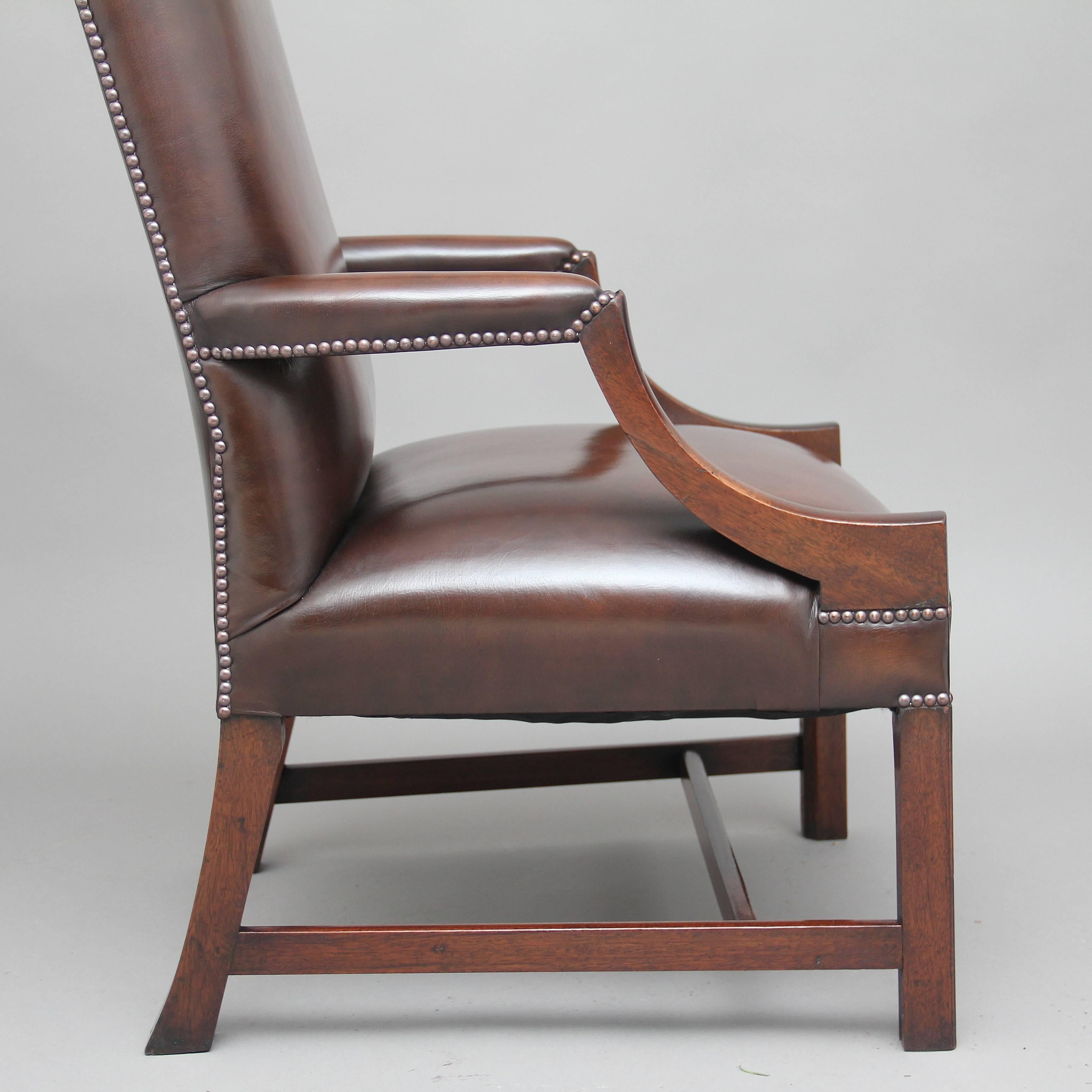 Early 20th Century Mahogany Library Chair 3