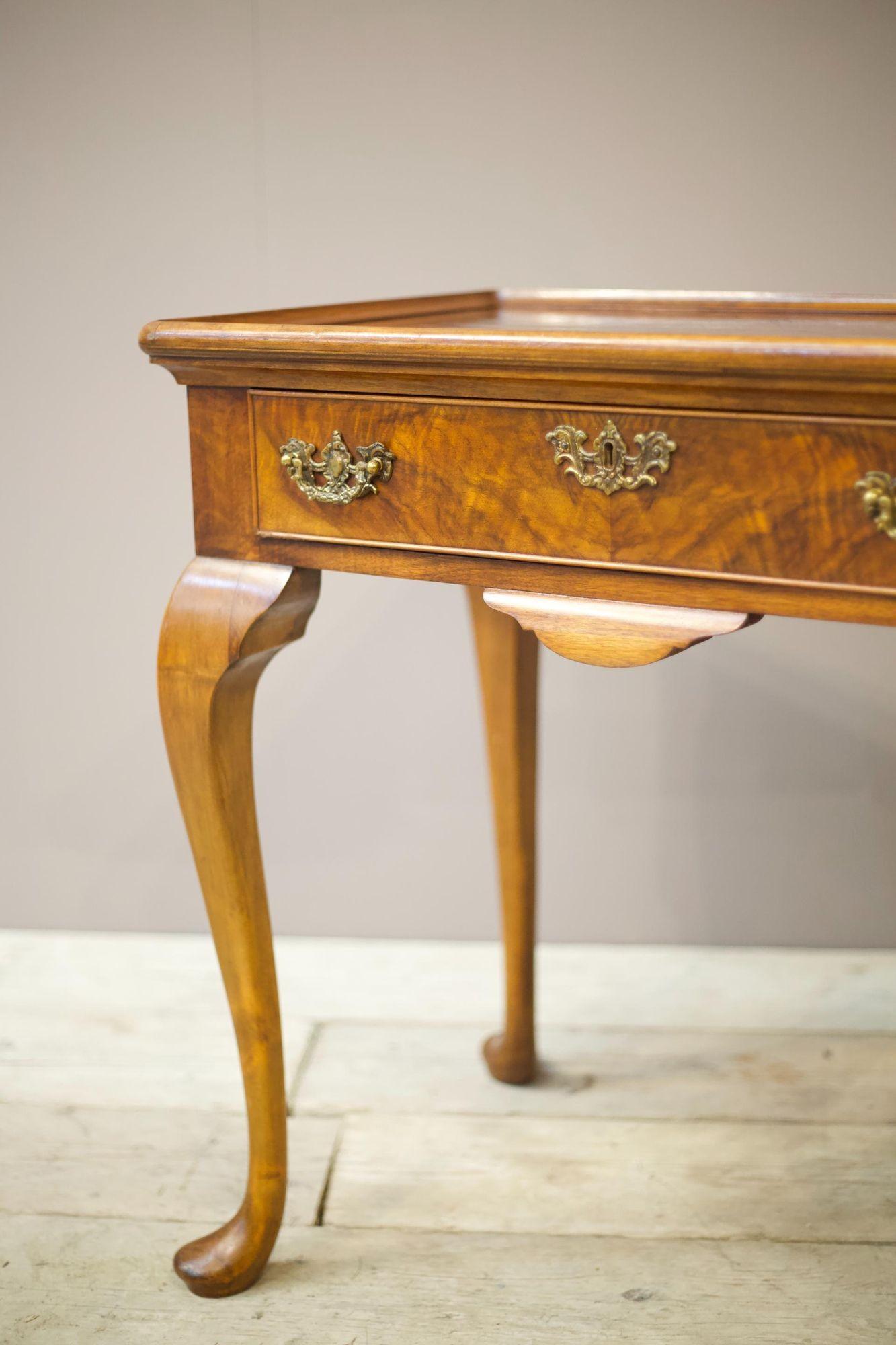 This is a very high quality mahogany low boy. The cabriole legs and lipped top are a stunning design that sets this apart from others I have had. The overall condition is very good with minor marks consistent with age and use. The drawer retains the