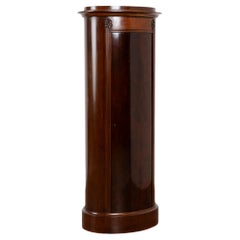 Early 20th Century Mahogany Narrow Cylinder Cabinet, Denmark
