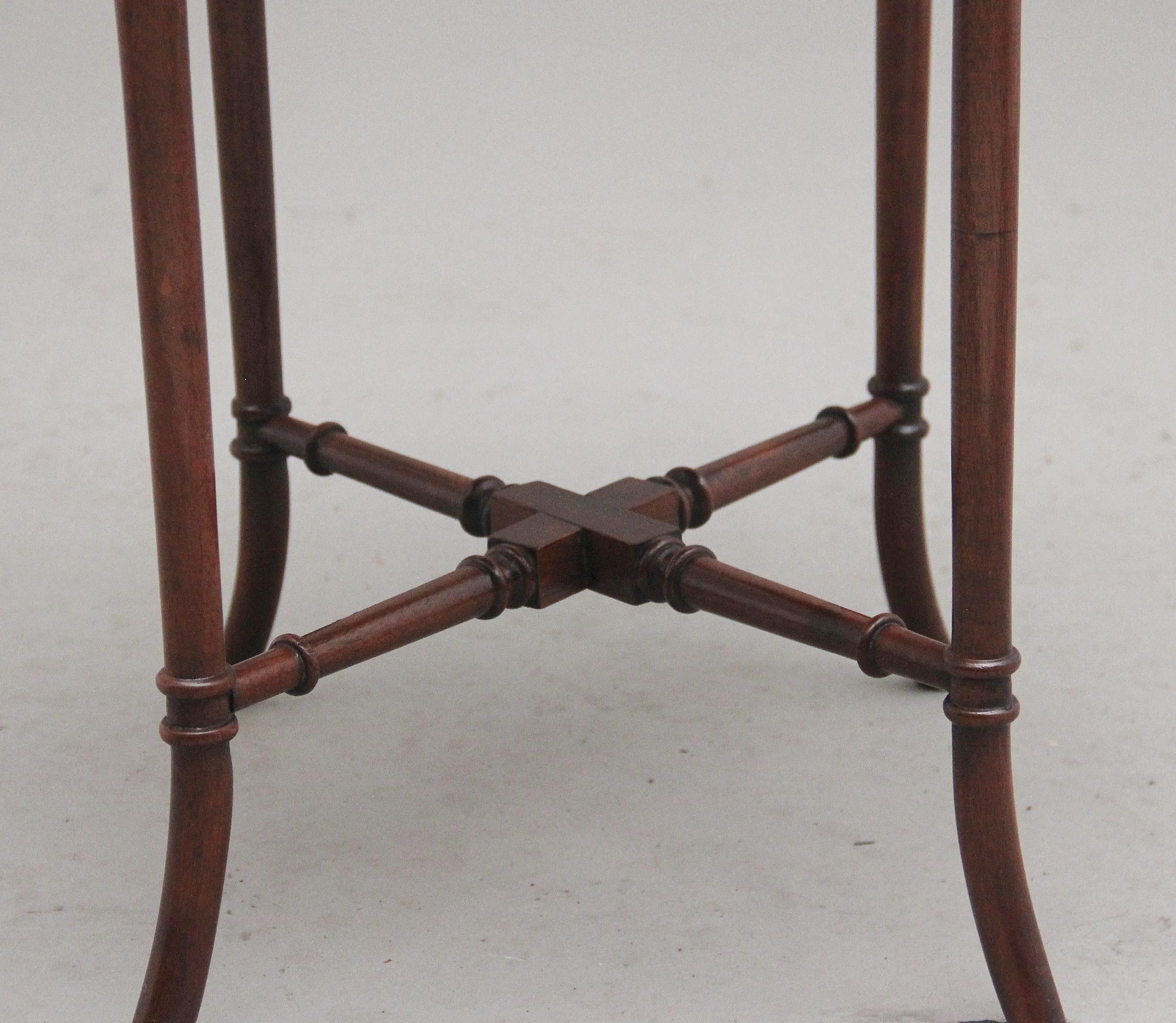Early 20th Century Mahogany Occasional Table with a Ceramic Inset 2