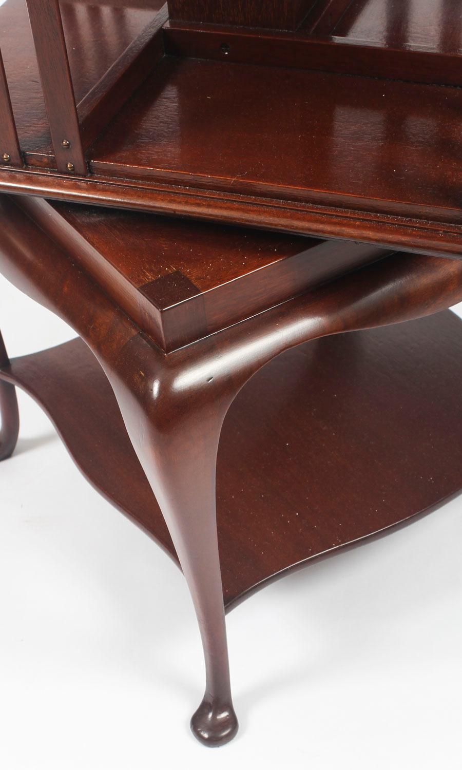 Early 20th Century Mahogany Revolving Bookcase Book Stand with Pedestal 5