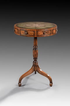 Early 20th Century Mahogany Revolving Drum Table