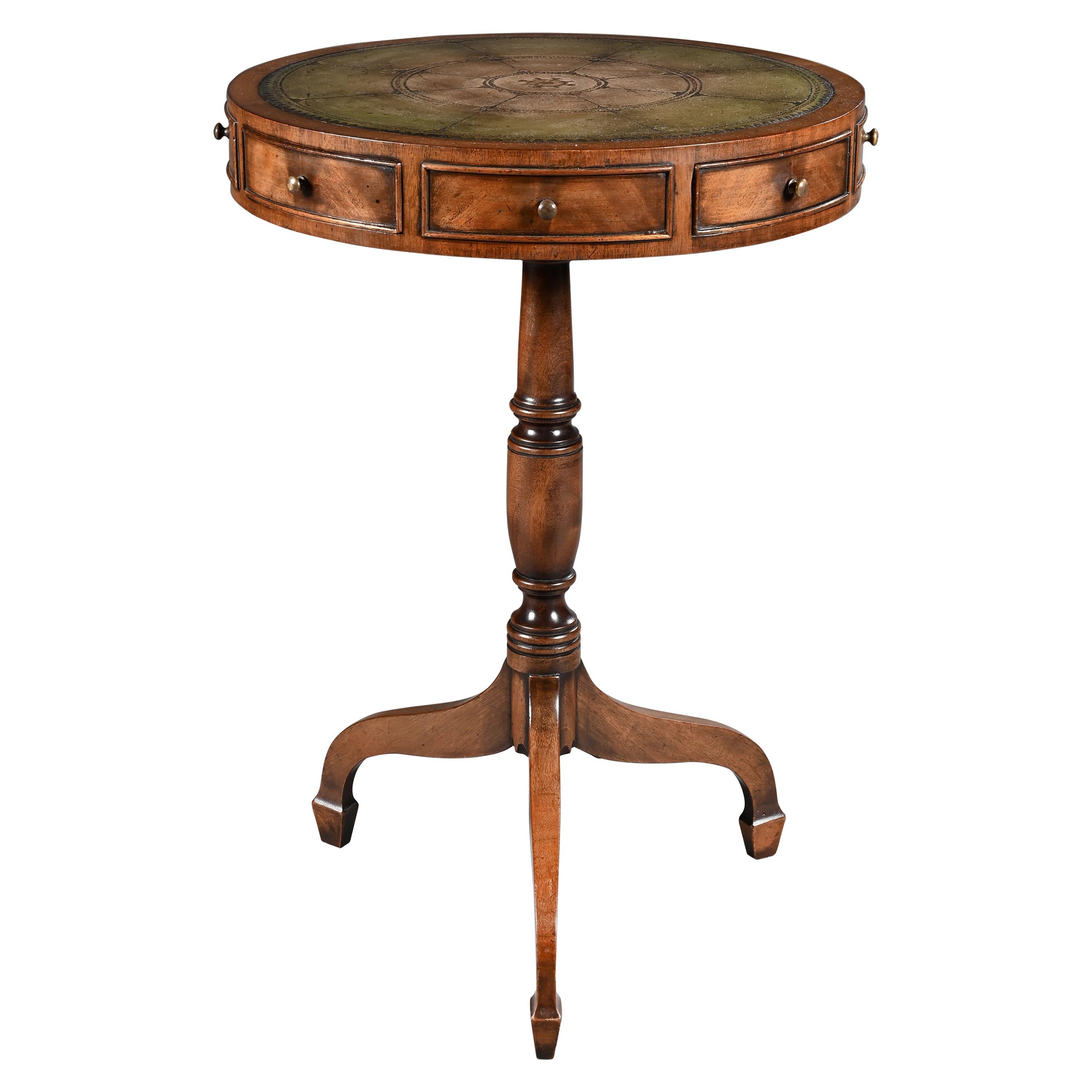 Early 20th Century Mahogany Revolving Drum Table
