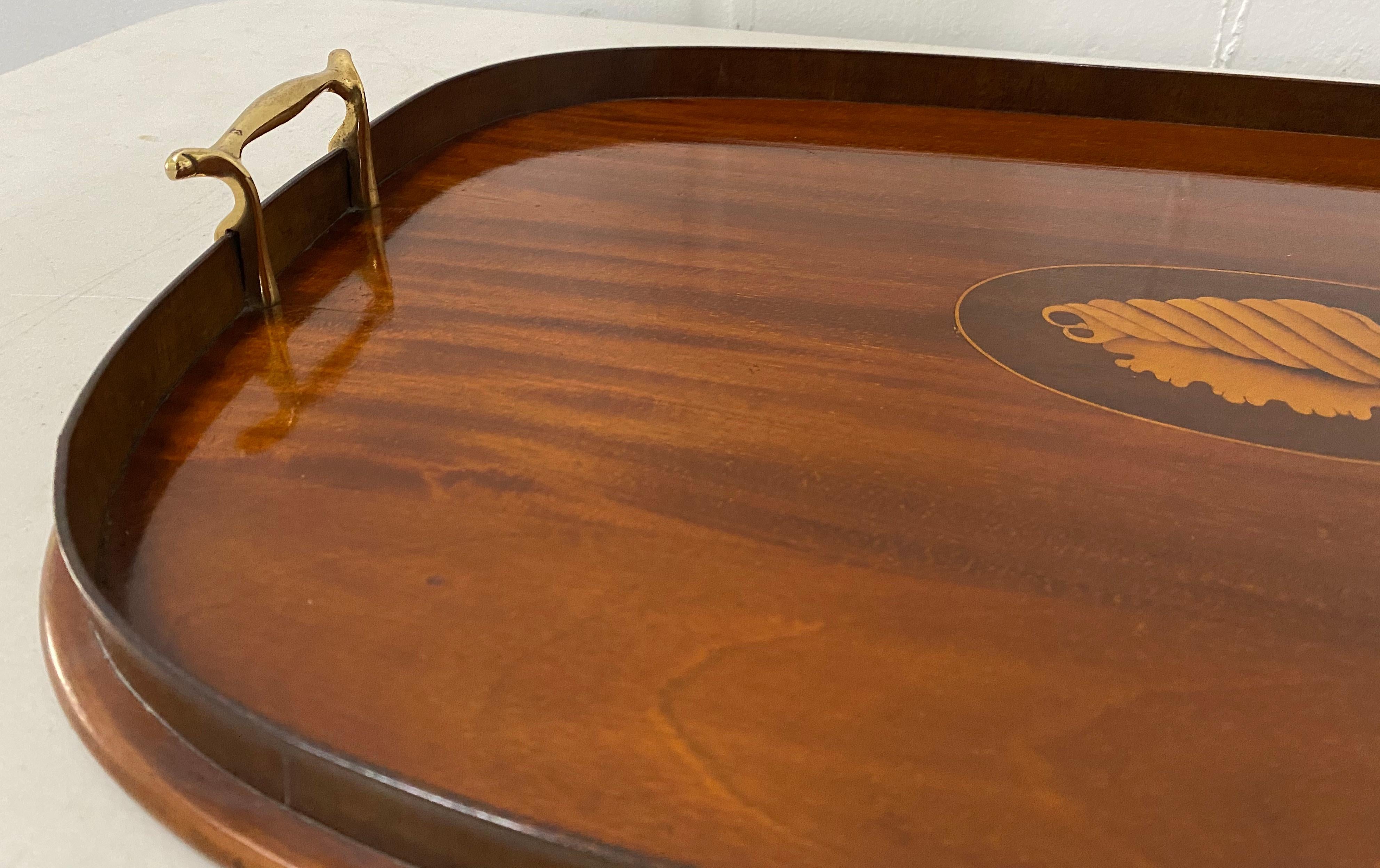 mahogany serving tray