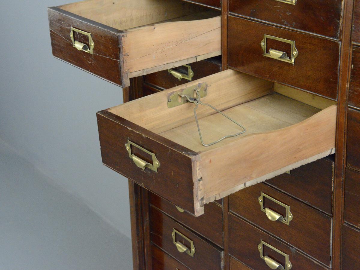 Early 20th Century Mahogany Solicitors Drawers For Sale 5